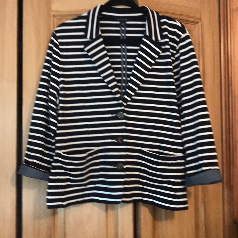 Lands End Striped Blazer